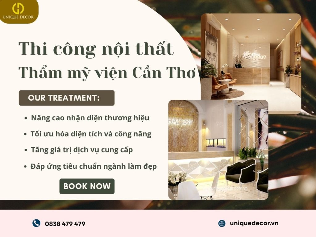 Thi Công Nội Thất Thẩm Mỹ Viện Cần Thơ Giá Tốt