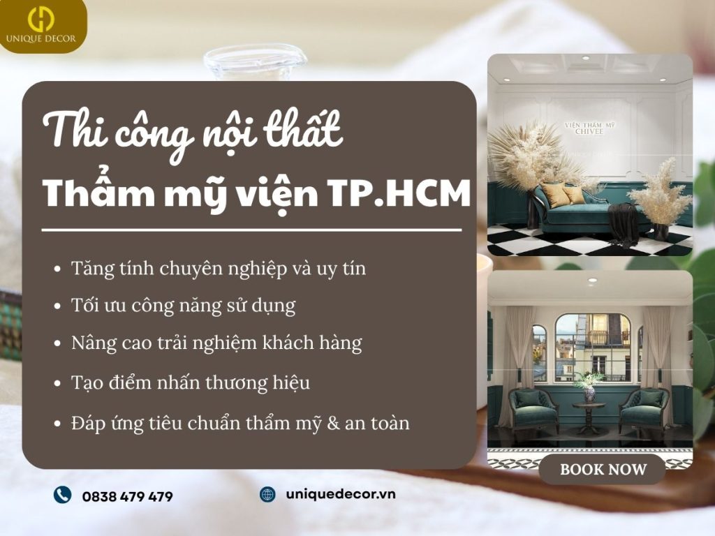 Thi Công Nội Thất Thẩm Mỹ Viện TP.HCM Uy Tín