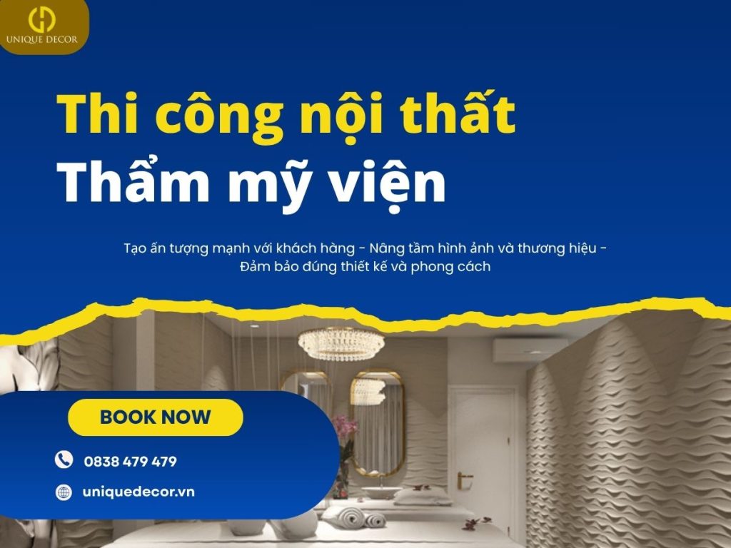 Báo Giá Thi Công Nội Thất Thẩm Mỹ Viện
