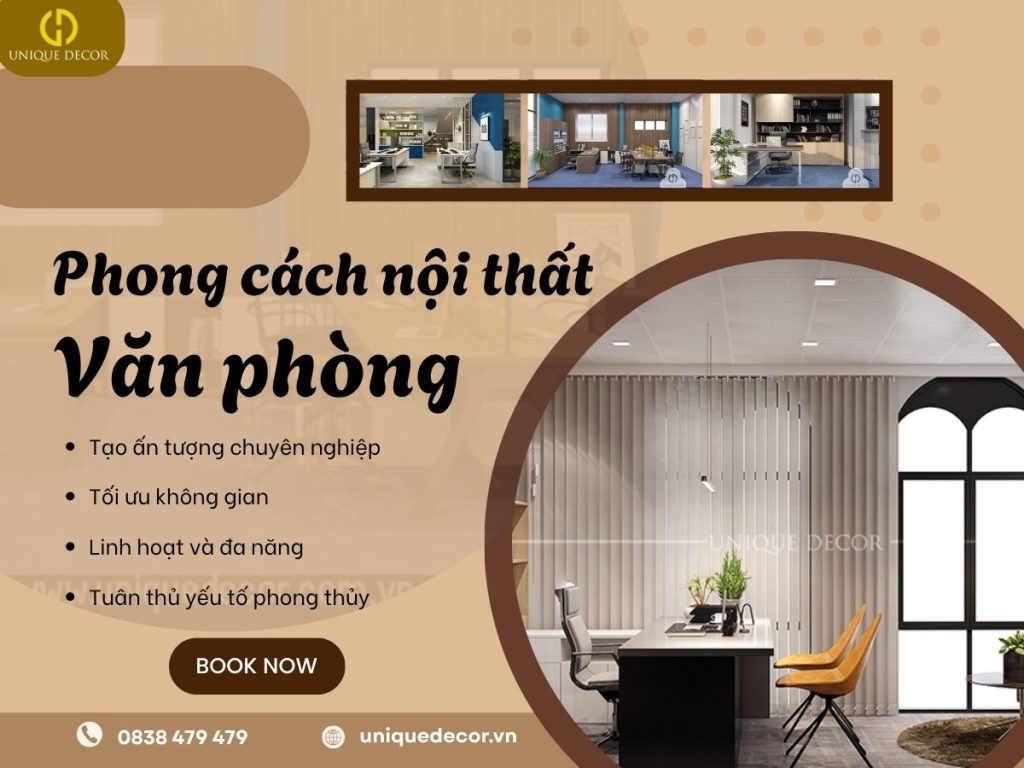 Phong cách nội thất văn phòng tại Unique Decor