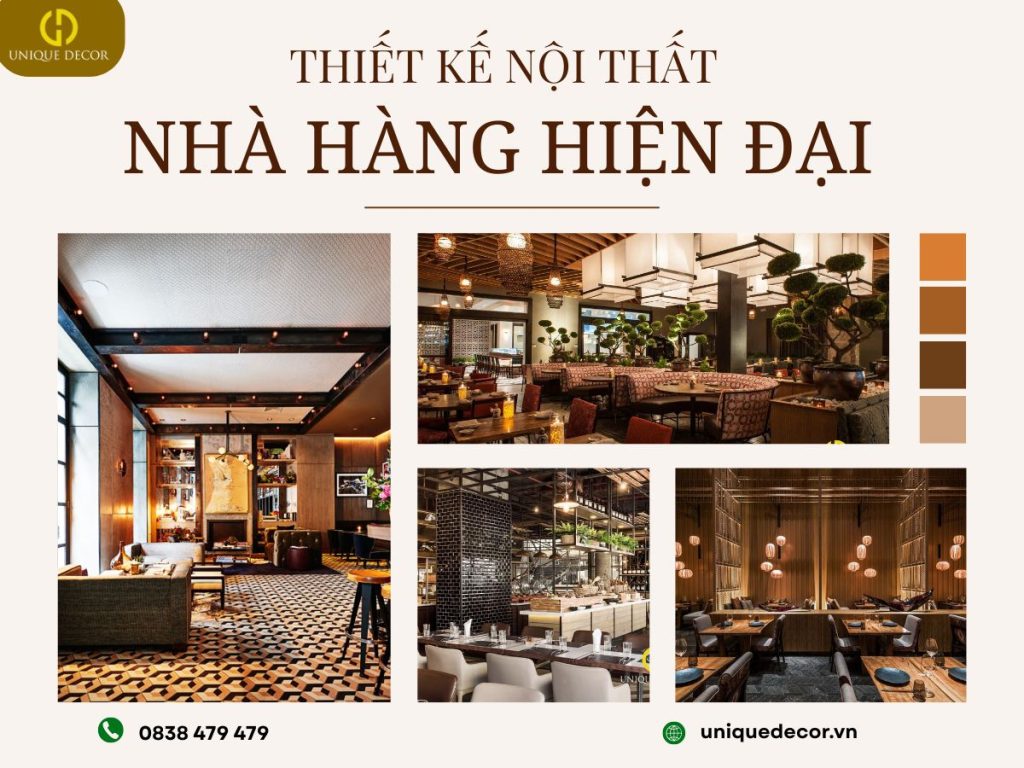 Thiết kế nội thất nhà hàng hiện đại tại Unique Decor